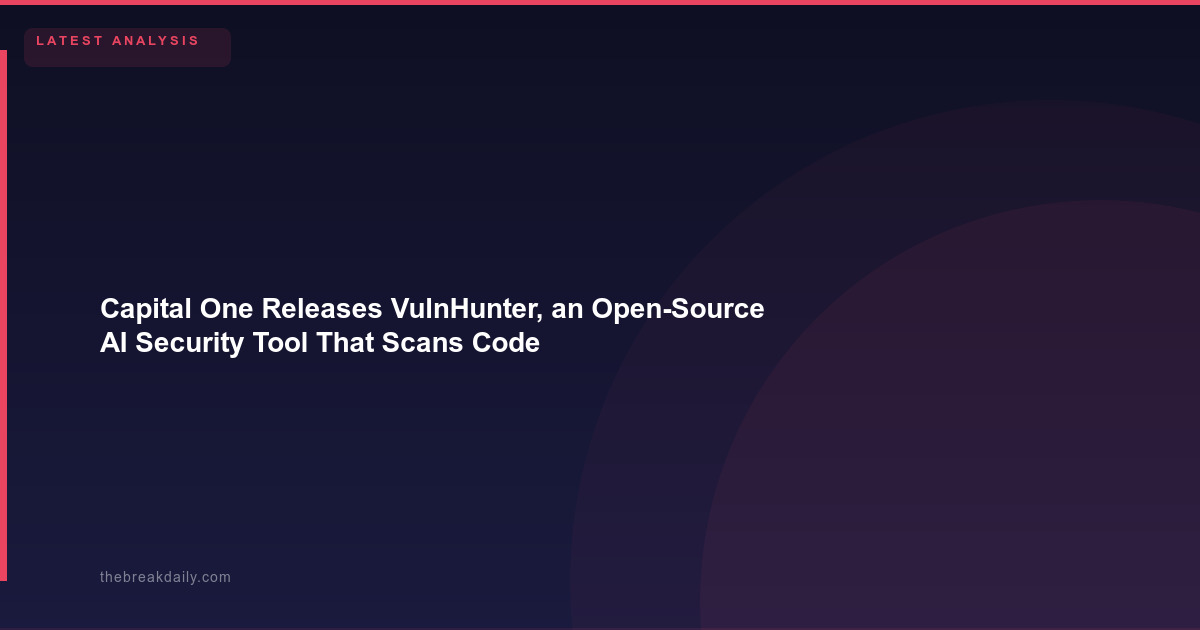 Capital One Releases VulnHunter, an Open-Source AI Security Tool That Scans Code for Flaws Before They Reach Production
