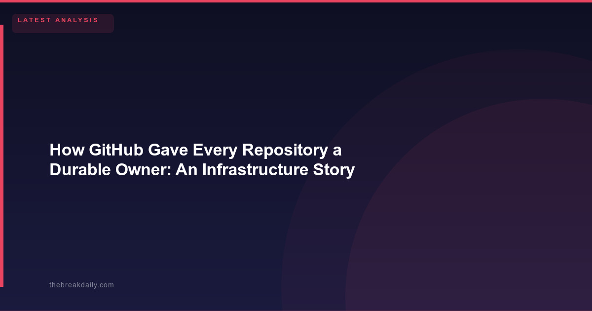 How GitHub Gave Every Repository a Durable Owner: An Infrastructure Story