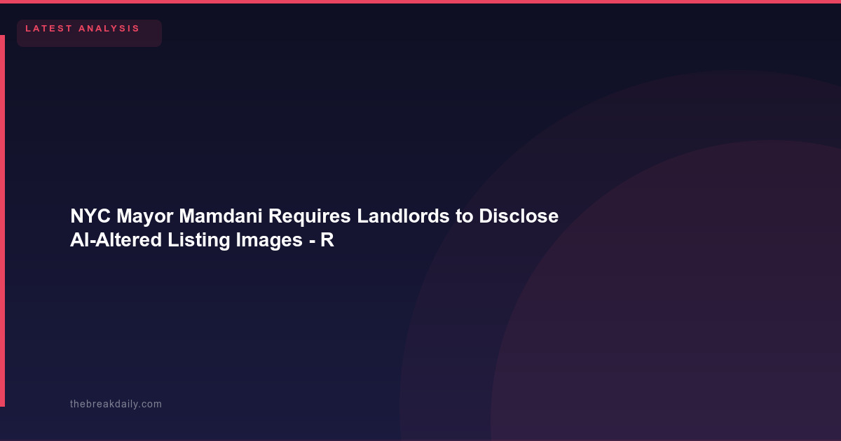 NYC Mayor Mamdani Requires Landlords to Disclose AI-Altered Listing Images  -  Rental Ripoff Report Targets Deceptive Real Estate AI