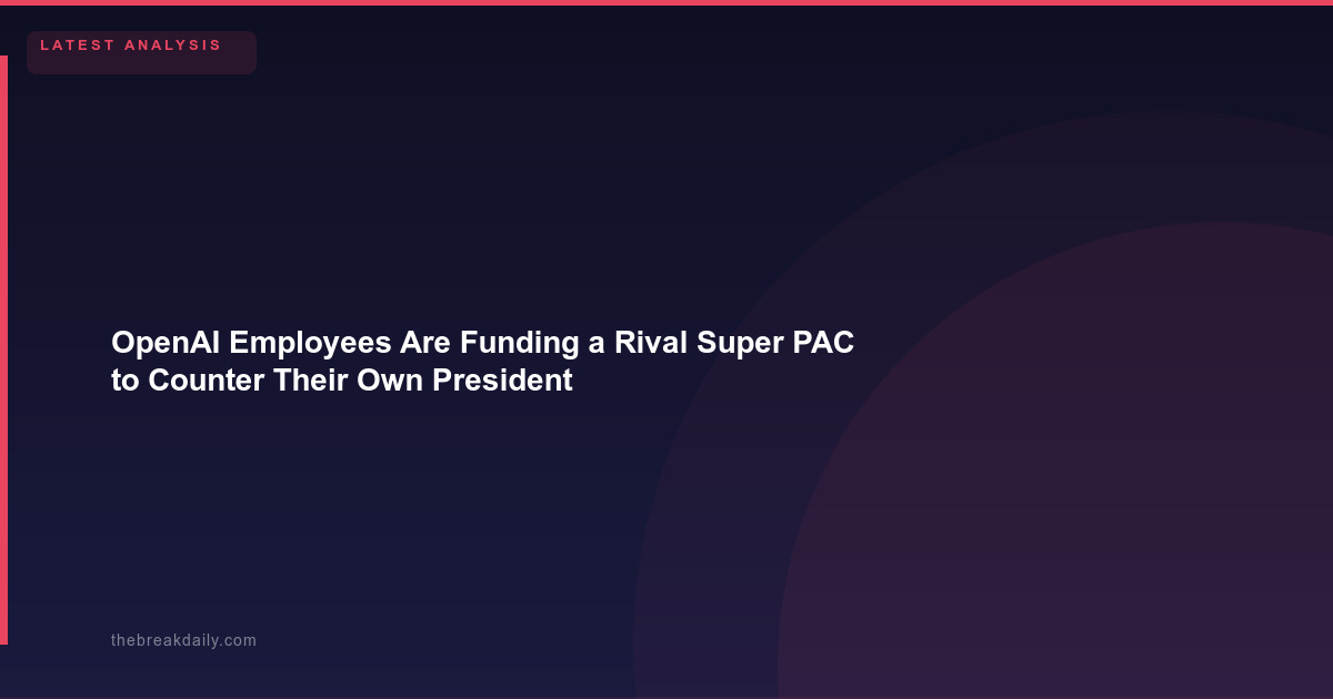 OpenAI Employees Are Funding a Rival Super PAC to Counter Their Own President