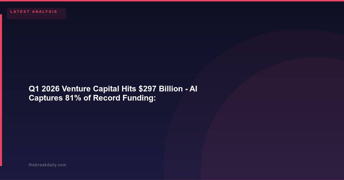 Q1 2026 Venture Capital Hits $297 Billion  -  AI Captures 81% of Record Funding: What Founders Need to Know