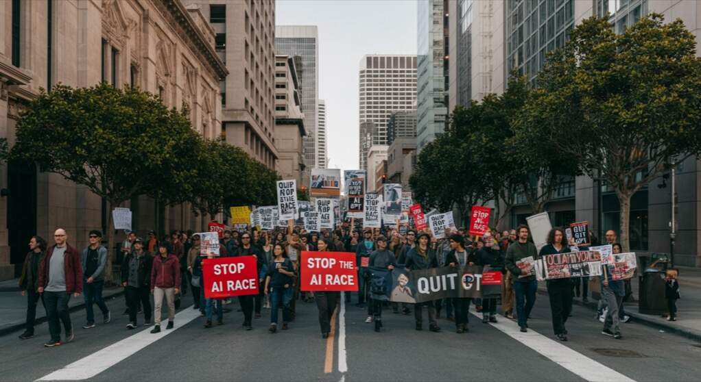 Stop the AI Race - What the San Francisco Protests Mean for AI Founders